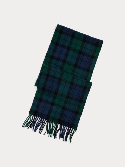 Polo Ralph Lauren Plaid Fringe Wool Scarf