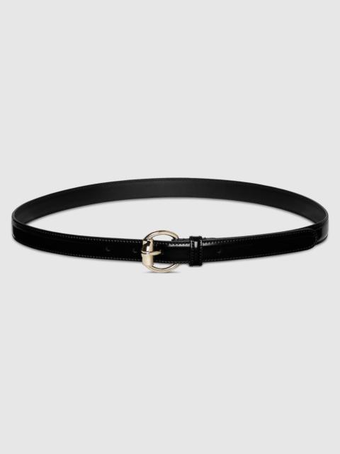 GUCCI Thin belt with metal bamboo buckle