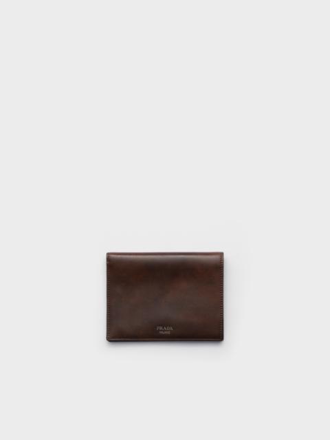 Prada Antiqued leather wallet