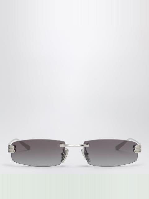 BALENCIAGA Gossip rectangular Silver/Gradient Grey sunglasses