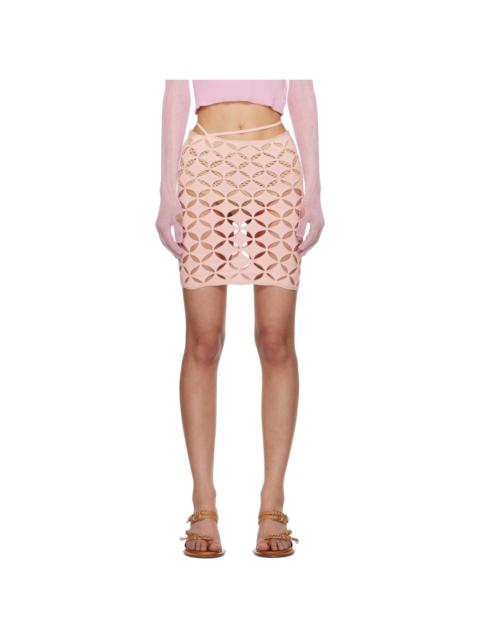 ISA BOULDER SSENSE Exclusive Pink Argyle Centauri Miniskirt