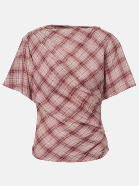 Isabel Marant Étoile Neyela checked cotton T-shirt