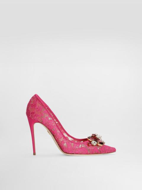 Dolce & Gabbana Rainbow lace pumps in lurex lace