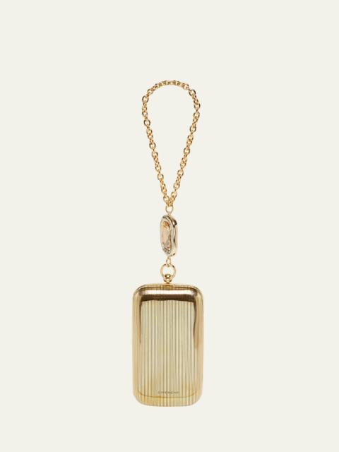 Givenchy Brass Evening Clutch with Crystal Jewel