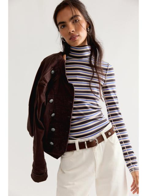 FREE PEOPLE We The Free Good Good Stripe Turtleneck