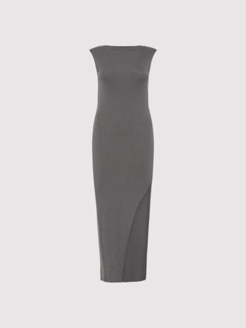 ST. AGNI Cut Away Knit Dress - Stone Grey