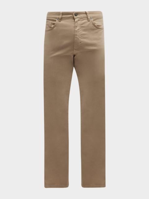 Men's Brushed Cotton 5-Pocket Trousers