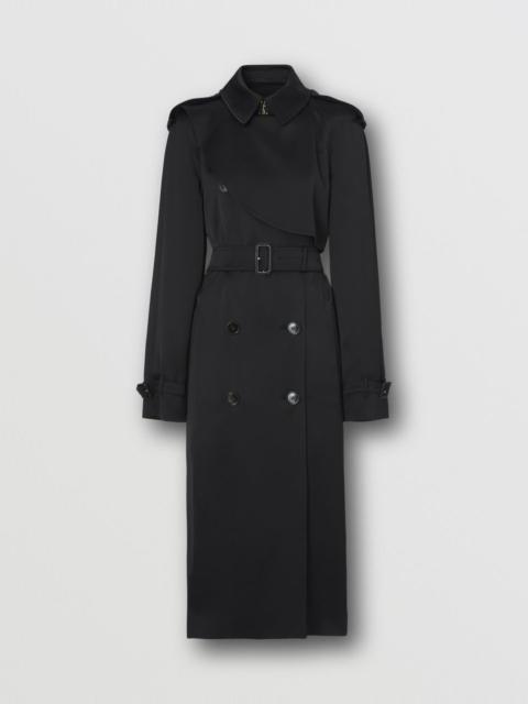 Burberry Exaggerated Gun Flap Silk-lined Trench Coat