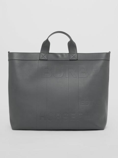 Burberry Horseferry Embossed Leather Tote