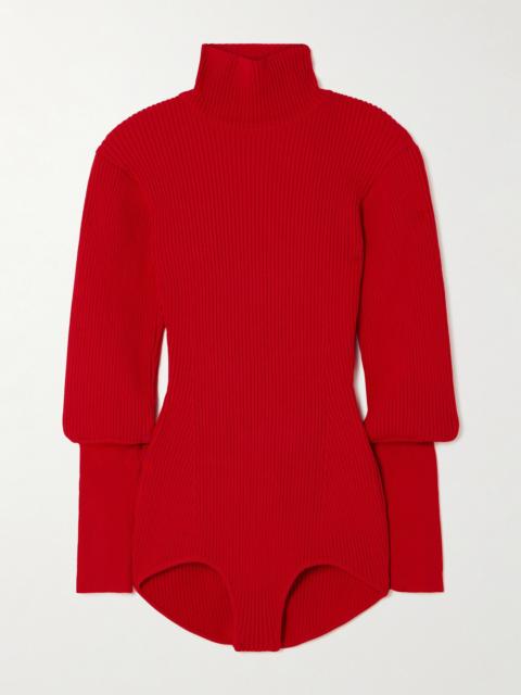 MAGDA BUTRYM Ribbed-knit Turtleneck Bodysuit
