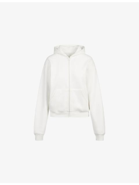SKIMS Classic Zip-Up Cotton-Fleece Hoody