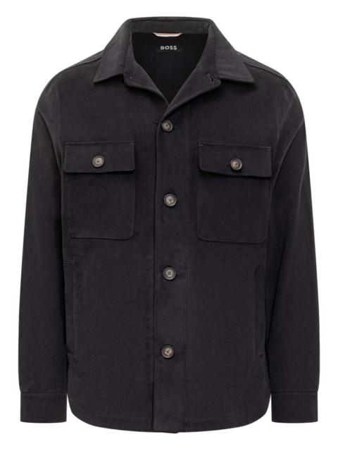BOSS mercerised buttoned jacket