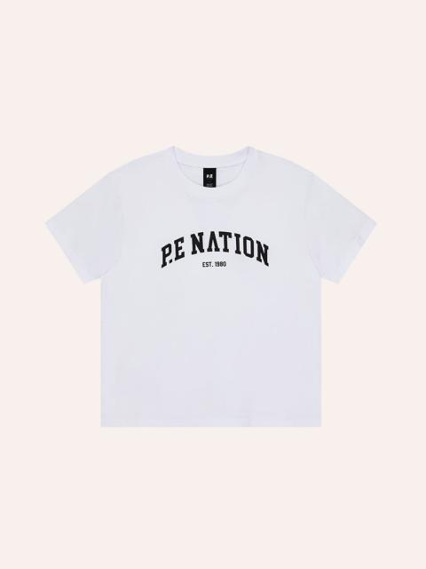 P.E NATION LEGACY RELAXED TEE IN WHITE & BLACK
