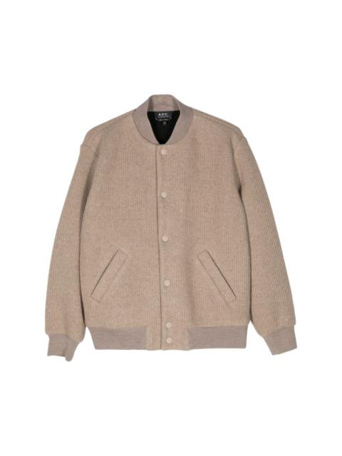 knitted bomber jacket