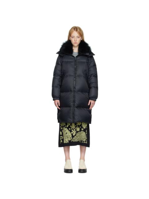 Black Quilted Down Coat