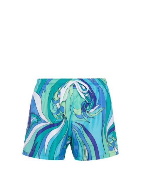 Moschino abstract-print swim shorts