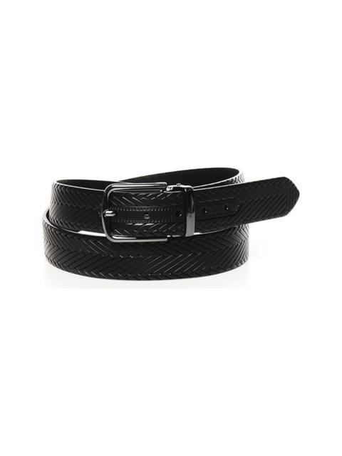 EMPORIO ARMANI Braided Leather Belt