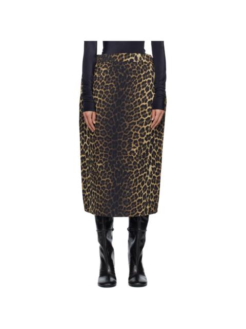 MARIE ADAM-LEENAERDT Black & Beige Rectangle Midi Skirt