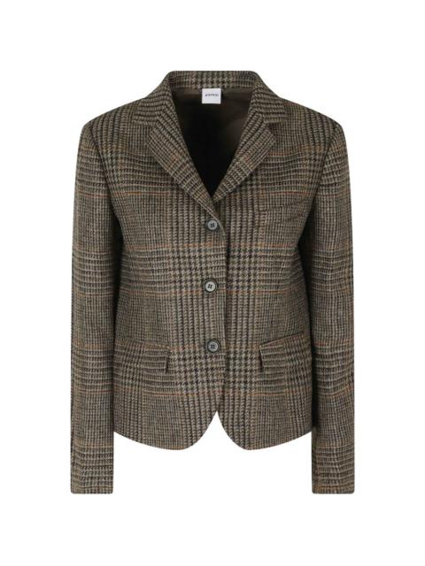 Aspesi check-pattern single-breasted jacket
