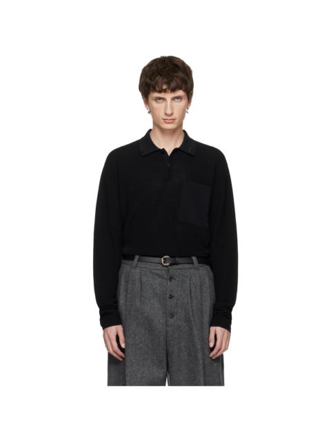 JACQUEMUS Black 'Le Polo Tricot' Polo