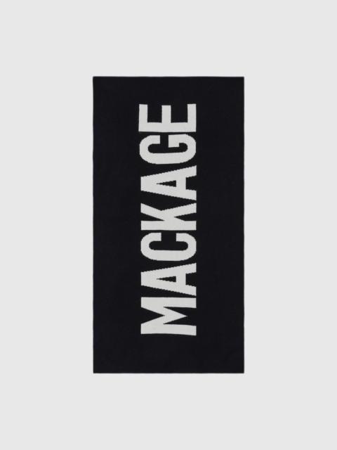 MACKAGE JUNO 2-in-1 merino blend logo scarf