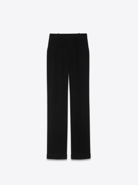 tailored pants in cupro velvet