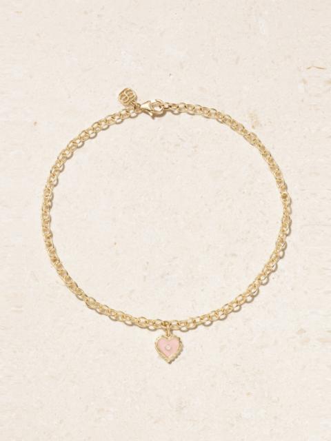 SYDNEY EVAN 14-karat Gold, Enamel And Diamond Bracelet