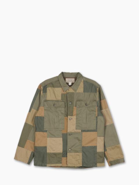 RRL by Ralph Lauren LIMITED-EDITION PATCHWORK OVERSHIRT OLIVE MULTI