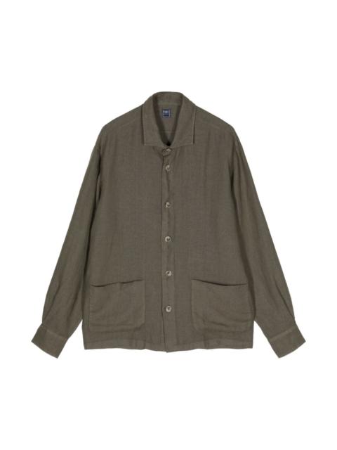 FEDELI BUTTON-UP LINEN SHIRT