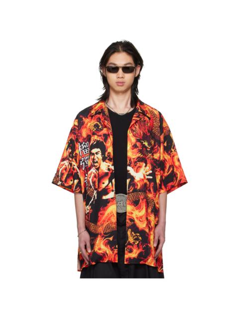 LU'U DAN BRUCE LEE x LỰU ĐẠN Black & Orange Sleaze Shirt