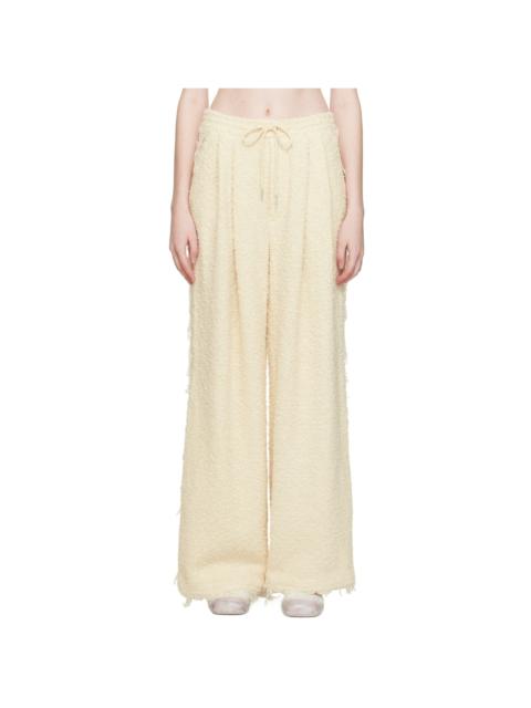 ECKHAUS LATTA Off-White Frayed Trousers