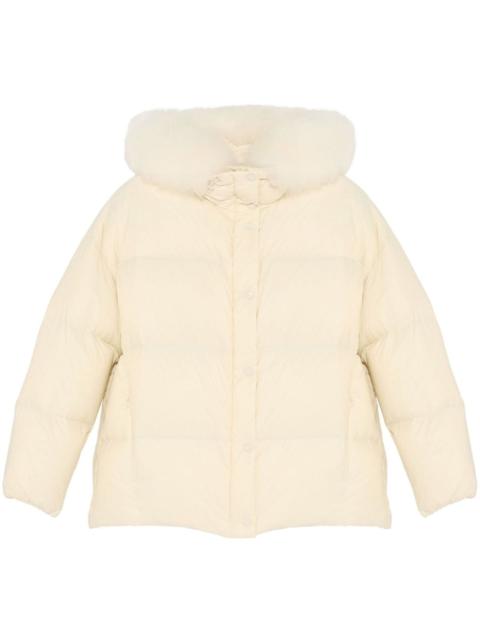 Yves Salomon lambswool-trimmed hooded jacket