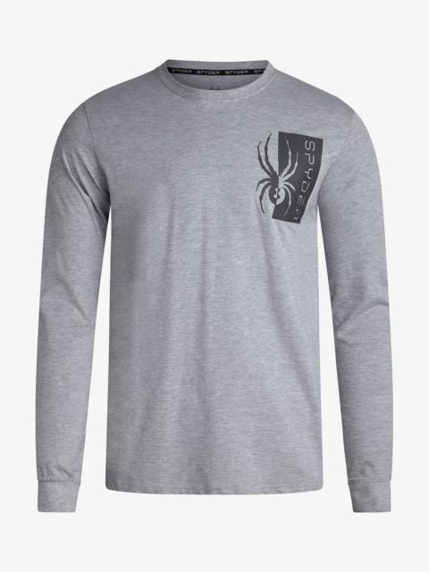SPYDER Men's Split Logo Long Sleeve - Heather Gray