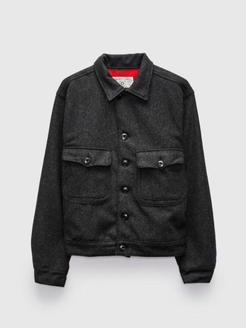 FREENOTE CLOTH Grafton Jacket in Charcoal Black Wool