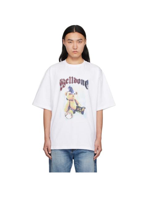 We11done White Punk Teddy T-shirt