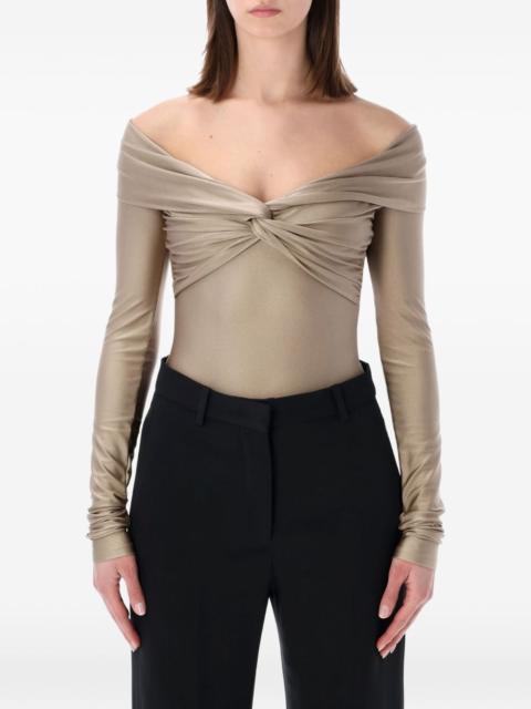 THE ANDAMANE long-sleeves knot bodysuit