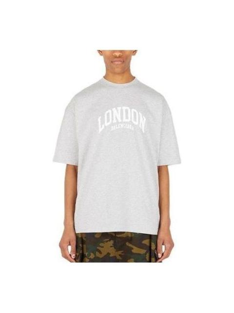 BALENCIAGA Balenciaga Cities London T-Shirt Medium Fit 'Grey' 612966TLVG51380