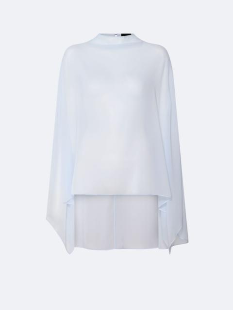 LAPOINTE Lightweight Georgette Oversized Cape Tee