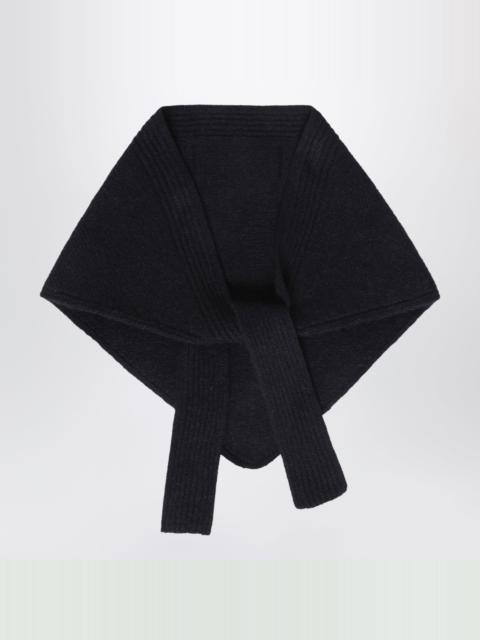 JACQUEMUS Black Gros Grain scarf in alpaca blend