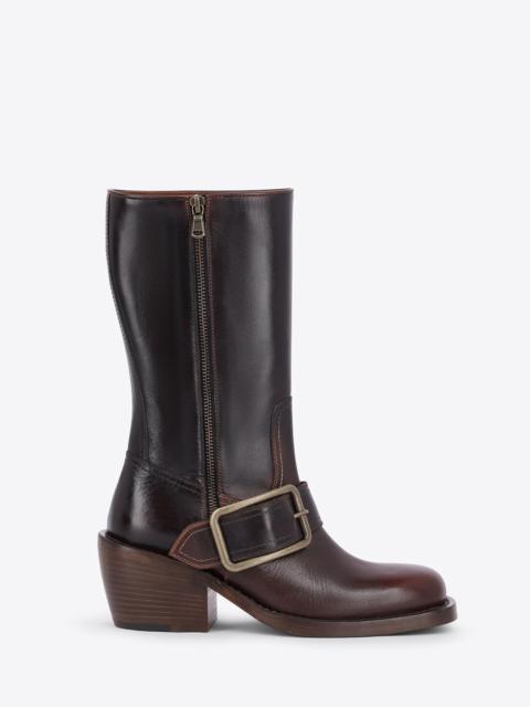 Dries Van Noten BUCKLED LEATHER BOOTS