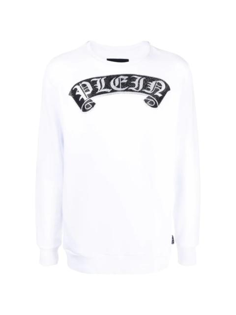 Gothic Plein crystal-logo sweatshirt