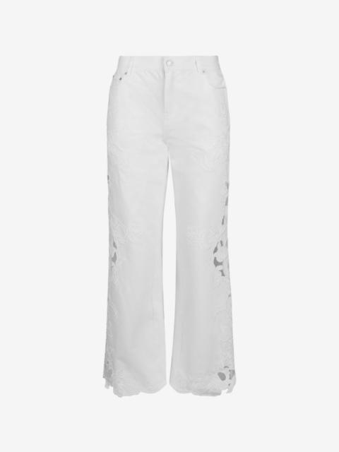 SIMKHAI Porter embroidered jeans