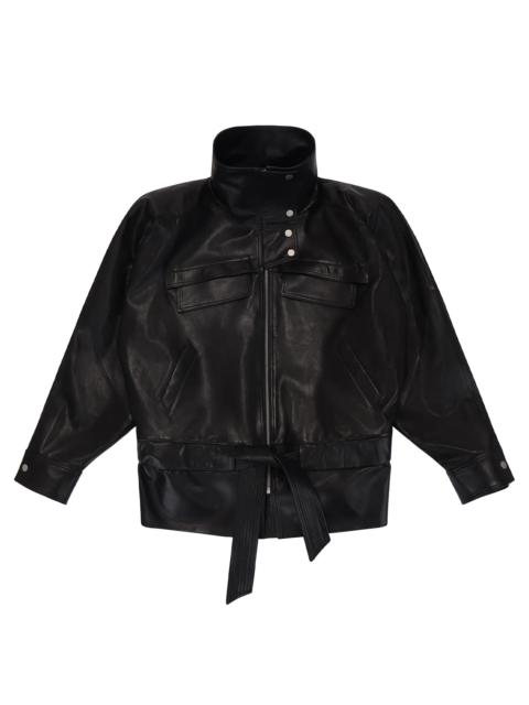 entire studios SOL JACKET BLACK LEATHER
