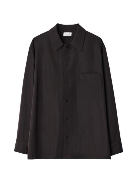 Lemaire light overshirt in wool gabardine