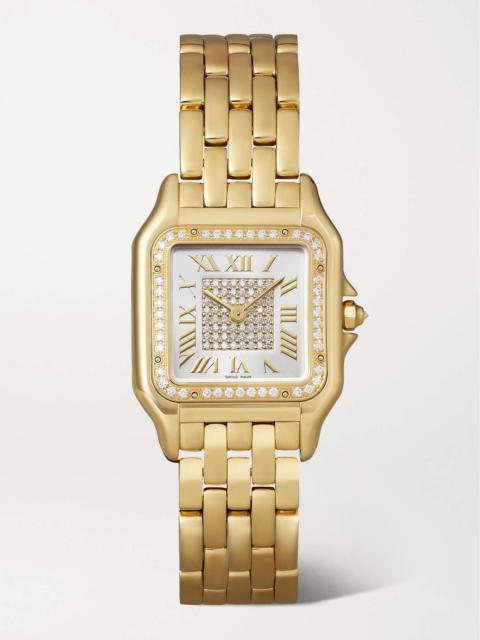 Cartier Panthère de Cartier medium 27mm 18-karat gold diamond watch White