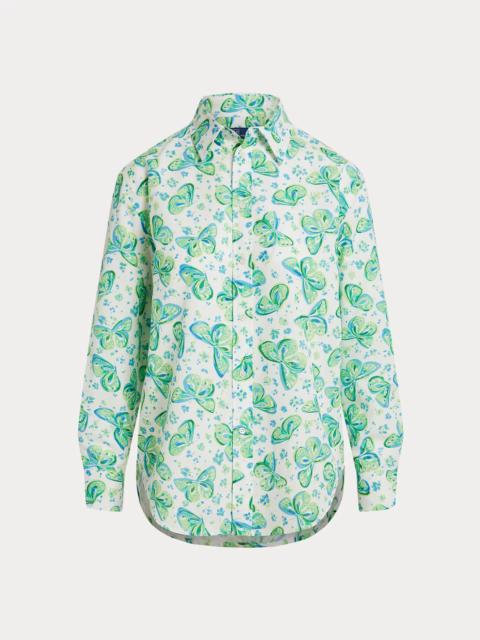 Polo Ralph Lauren Oversize Fit Printed Cotton-Linen Shirt