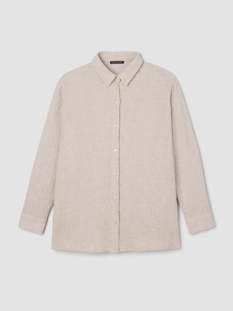 EILEEN FISHER Organic Cotton Doubleweave Classic Collar Shirt