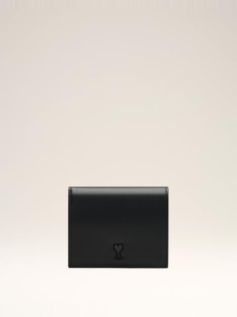 AMI Paris BLACK COWHIDE LEATHER AMI DE COEUR BIFOLD WALLET