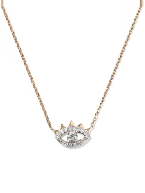 KENDRA SCOTT 0.18 ct Eye of Protection 14k Yellow Gold Pendant Necklace