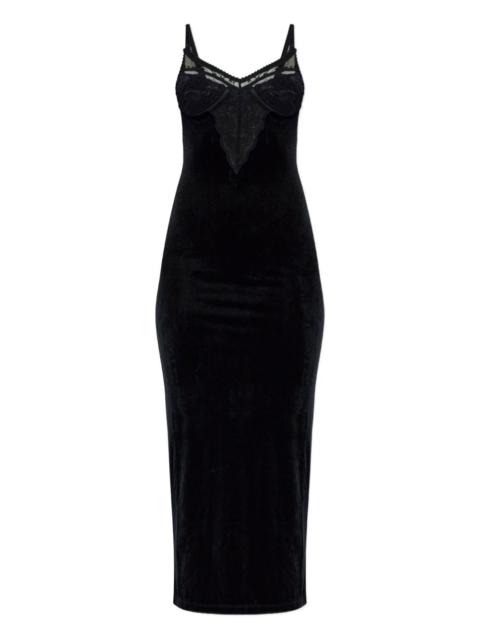 self-portrait lace velvet dress